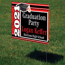 You can even create your own custom, personalized graduation yard sign with a picture of your graduate, or use our individual letter signs to spell out your grad's name. Custom And Personalized Graduation Yard Signs Stumps Party