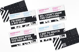 2 x 2 square cards. Cartoon Network Business Cards On Behance