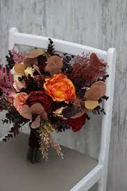 Mauve and greenery wedding bouquet. 17 Bold And Beautiful Burnt Orange Bridal Bouquets Inspiration And Advice To Plan The Perfect Wedding