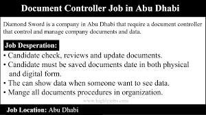 From moonlight trading and contracting. Document Controller Job In Abu Dhabi Highlyjobs