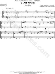 Download star wars clarinet sheet music for free. Star Wars Main Theme Clarinet Duet From Star Wars Sheet Music In F Major Download Print Sku Mn0160991