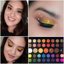 Easy step by step eye makeup tutorial: Yellow Eyeshadow Makeup Look Eyeshadow Makeup Blue Eye Makeup Makeup Morphe