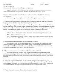 Congress Worksheet Party Leaders Of The United States House Of Representatives United States House Of Representatives