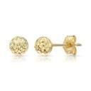 8mm Yellow Gold Diamond-Cut Stud Earrings – Nehita Jewelry