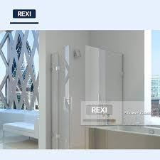 Three rectangular walls and a door are of clear tempered glass. 8mm 10mm 12mm Frameless Toughened Glass Shower Screen Glass Half Wall Buy Frameless Shower Screen Shower Glass Shower Glass Half Wall Product On Alibaba Com