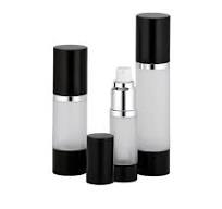 JS_BF | BLACK & FROSTED AIRLESS BOTTLE - APC Packaging