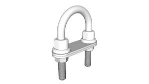 U Bolt M8 44mm 3d Warehouse Bolt Model Warehouse