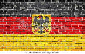 Horizontally striped national flag of black, red, and gold (i.e., golden yellow); German Flag With Emblem On A Brick Wall Illustration Deutschland Flag On Brick Textured Background Flag Of Germany In Canstock