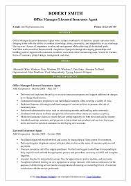 Licensed Insurance Agent Resume Samples | Qwikresume