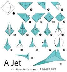 Cara membuat burung terbang origami. Step By Step Instructions How To Make A Origami Jet Origami Easy Origami Paper Art Origami