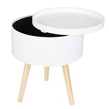 Grete jalk teak coffee table with stretcher lower shelf, perfect storage for magazines and books! Homfa Side Table Coffee Table Round Sofa Table With Storage Box Serving Tray 38x38x46cm 1 Set Buy Online In Aruba At Aruba Desertcart Com Productid 58479164