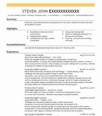 Primary School Teacher Resume Example Teacher Resumes Livecareer