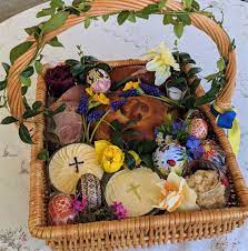 You know about a blessing of food baskets in ukraine for an easter; Ukrainian Traditional Easter Basket Special Food And Symbolism