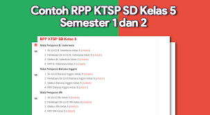 Check spelling or type a new query. Contoh Rpp Ktsp Sd Kelas 5 Semester 1 Dan 2 Contoh Rpp Ktsp