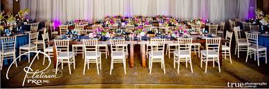 Hand Crafted Rustic Wood Tables And White Washed Chiavari Chair Rental Seamless Dance Floor Ocean Wedding Theme Wood Table Rustic