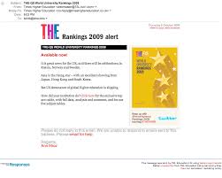 Let us use reliable data to. The Qs World University Rankings 2009 Year 6 Of Market Making Globalhighered