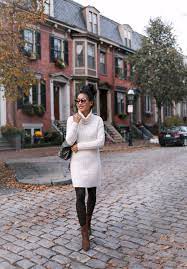 Sweater Dress And Suede Moto Jacket By Extra Petite Blog Sweater Dress Outfit Winter Winter Dress Outfits Sweater Dress Petite
