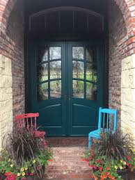 Tags red doors red shutters red front door teal house teal home teal home exterior. Sherwin Williams Blue Peacock House Paint Exterior Painted Front Doors Red Brick House