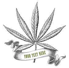 Free Vector | Cannabis With Ribbon Logo Hand Draw Vintage Engraving Style  Black And White Clip Art