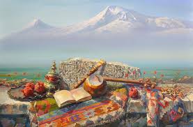 Ararat With Kamancha And Duduk By Meruzhan Khachatryan Zhivopisnye Pejzazhi Kartiny Hudozhniki