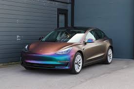 Use it on car wraps, bikes, quads. Tesla Model 3 Car Wrap Chameleon Wrap Vancouver