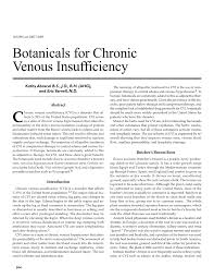 Pdf Botanicals For Chronic Venous Insufficiency