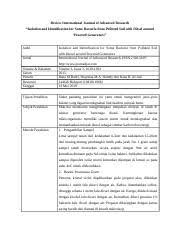 Aplikasi ini dapat menampilkan perbandingan biaya produksi dengan menggunakan metode jit dan tradisional. Review Jurnal Parasitologi Docx Review International Journal Of Advanced Research U201cisolation And Identification For Some Bacteria From Polluted Soil Course Hero
