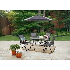 Mainstays Lakewood Heights Folding Patio Dining Set 6 Piece Gray Walmart Com Patio Dining Set Patio Patio Garden
