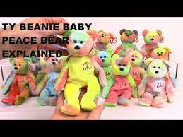 Peace Bear Ty Beanie Babies Explained Collection Review Error Value Information Bbtoystore Com Youtube