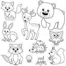 new 14 coloriage animaux de la foret dieren kleurplaten kleurboek vectorillustratie base l&#x00027;artisanat pour enfants