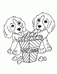 Maybe you would like to learn more about one of these? Cute Dogs Eating Pop Corn Coloring Page Free Printable Coloring Pages For Kids