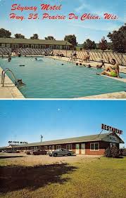 130 s main st prairie du chien, wi 53821. Prairie Du Chien Wisconsin Skyway Motel Swimming Pool Splitview Postcard 1960s United States Wisconsin Other Postcard Hippostcard