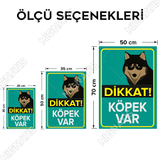 Dikkat Kopek Var Mavi Renk Levhasi Husky