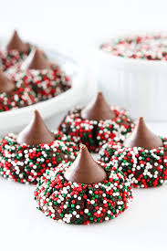 These rich chocolate cookies are covered in christmas sprinkles and topped with a hershey's kiss! Chocolate Kiss Cookies Recipe