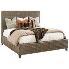 As many people become more minimalist with their decor, platform beds are a welcome (and generally more affordable). Tommy Bahama Home Cypress Point Driftwood Isle Woven Wicker Platform Bed Queen Size Wayside Furniture Platform Beds Low Profile Beds