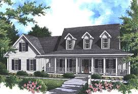Center chimney cape.with wrap around porch. Cape Cod House Plan With 3 Bedrooms And 2 5 Baths Plan 8254