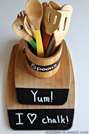 DIY Painted Wood Spoons and Chalkboard Kitchen Accessories - No. 2 Pencil