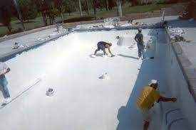 Our proprietary blend of roll on pool plaster is incredibly durable comes in multiple colors and works with many existing pool surfaces and is not a pool paint coating. Painting The Pool Vs Plastering The Pool Intheswim Pool Blog
