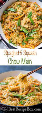 Spaghetti Squash Chow Mein Recipe Healthy Low Carb Best Recipe Box Recipe In 2020 Chow Mein Recipe Healthy Spaghetti Squash Vegetarian Recipes