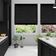 Roman shades beautify modern kitchen or bathroom decorating. Black Roman Blinds Made To Measure For Your Home Free Samples