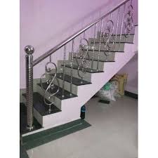 The price is dependent on the railing brand, style, length, and height you choose. Polished Stairs Designer Stainless Steel Staircase Railing Material Grade 304 Rs 480 Running Feet Id 22436385055