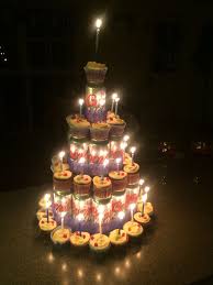 30th Birthday Cake For Him Alcohol Looks Even Better When The Candles Are Lit Pretty Chuffed With My Cupcake And Beer Can Stack Birthday Ca Beer Birthday Dad Birthday Cakes Birthday Beer Cake
