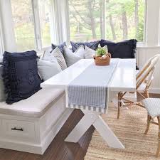 Sunbrella Custom Breakfast Nook Cushions Dining Table Window Seat Bench L Shaped Indoor Outdoor Fabric 5 Wide 4 Thick Breakfast Nook Cushions Corner Dining Table Nook Cushion
