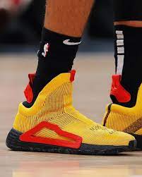 Outside of the patches, the light blue shoe display dog bones and drawings of rocco. Bleacher Report Kicks On Instagram Traeyoung Wearing The Adidas N3xt L3v3l Tonight Against Washington Sneakers Men Addias Shoes Adidas Basketball Shoes