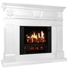 Electric fireplace heaters offer aesthetics along with supplemental heat that can make any room more comfortable. Athena Large White Electric Fireplace Mantel Insert With Sound And Heater Magikflame