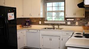 Peel Stick Kitchen Tile Install Updated Kitchen Painting Kitchen Cabinets Kitchen Cabinets