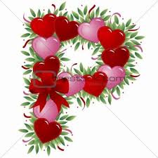Illustration about company alphabet letter p logo design with red love heart symbol. Valentine P Valentine Alphabet Design Alphabet Letters Design
