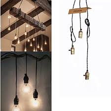 Searching for hanging light bulb cord at discounted prices? Hession Vintage Triple Light Sockets Hanging Light Cord Plug In Pendant Light Fixture With On Off Switch E Hanging Pendant Lights Hanging Lights Ceiling Lights