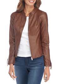 Kaari Blue Faux Leather Jacket Leather Jacket Jackets Faux Leather Jackets