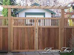 Driveway Gate With Open Frame Top And Trellis Collecting Ideas For The Gate Fence That I Intend To Do This Wooden Gates Driveway Driveway Gate Backyard Gates
